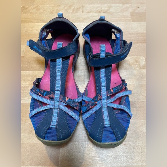 Merrell Hydro Monarch Sandal Velcro Adjustable Strap Outdoor 7M Big Girl Shoe - Picture 6 of 16